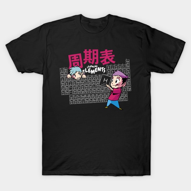 Anime Characters Periodic Table T-Shirt by nmcreations